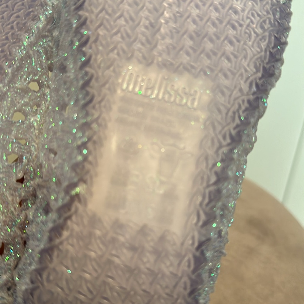 Stunning Melissa Campana flats in iridescent white detail. - Picture 10 of 11